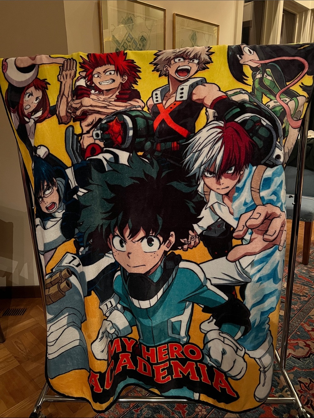 My Hero Acadamia pattern fleece blanket 42x62